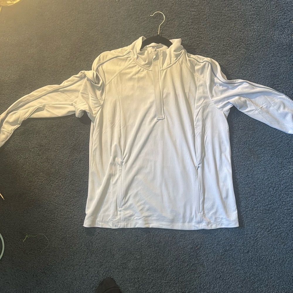 Women’s light blue activewear quarter zip